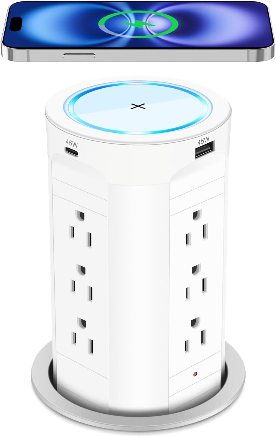 β‘οΈ 4-Inch Pop-Up Outlet for Countertops π | 17-in-1 Power Hub π w/ 45W USB βοΈ 15W Wireless Charger π± 12 Outlets + 4 USB Ports π Tamper-Resistant π‘οΈ β Perfect for Home, Office & Kitchen π³π₯οΈ