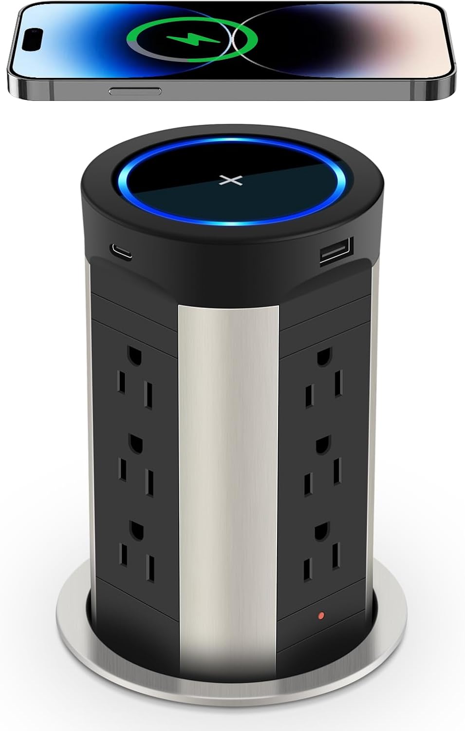 β‘οΈ 4-Inch Pop-Up Outlet for Countertops π | 17-in-1 Power Hub π w/ 45W USB βοΈ 15W Wireless Charger π± 12 Outlets + 4 USB Ports π Tamper-Resistant π‘οΈ β Perfect for Home, Office & Kitchen π³π₯οΈ