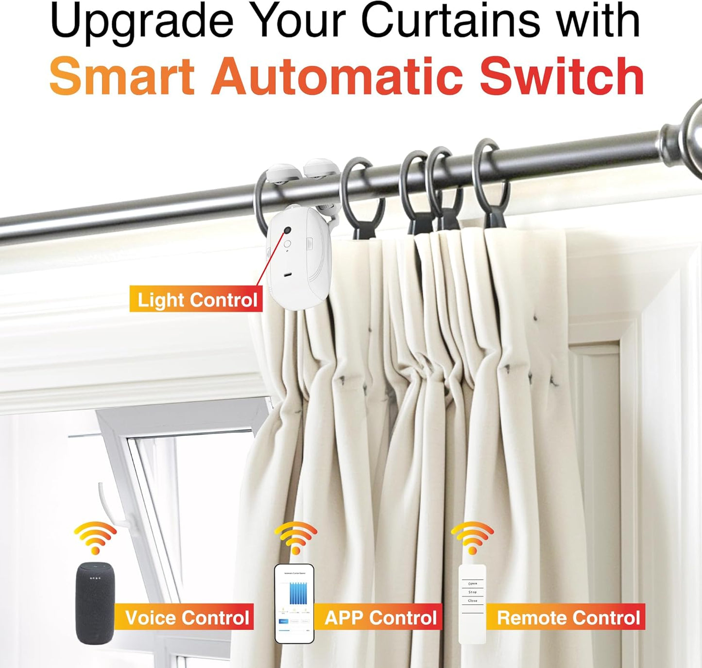 ๐ Smart Automatic Curtain Opener โ Effortless Living at Your Fingertips! ๐ฑ | Remote Control Curtain Motor for Home | Smooth, Silent & Hands-Free Convenience โจ