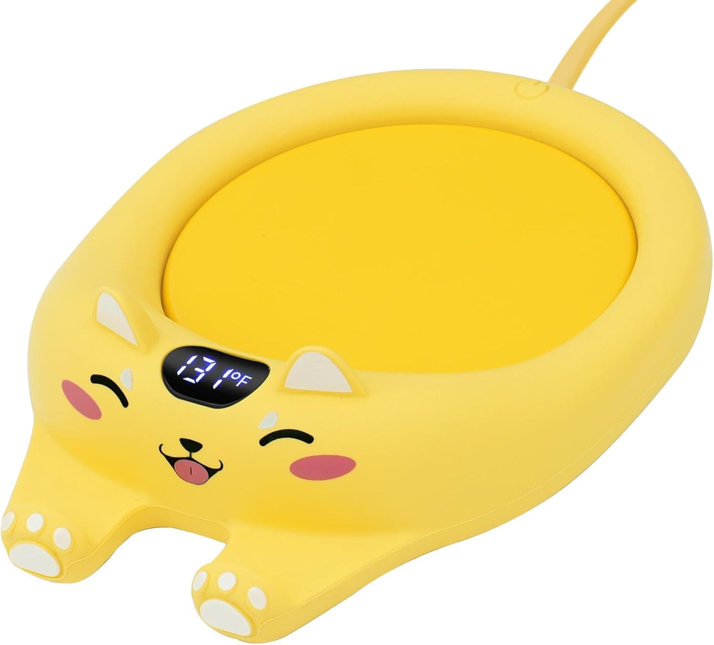 ☕ Coffee Mug Warmer & 🐱 Cute Cat Mug Gift Set – 🔥 Auto Shut-Off Desk Warmer with 3 Heat Settings – 🕯 Beverage & Candle Warmer – 🎁 Perfect Christmas or Birthday Gift for Cat Lovers & Coffee Fans 🎄