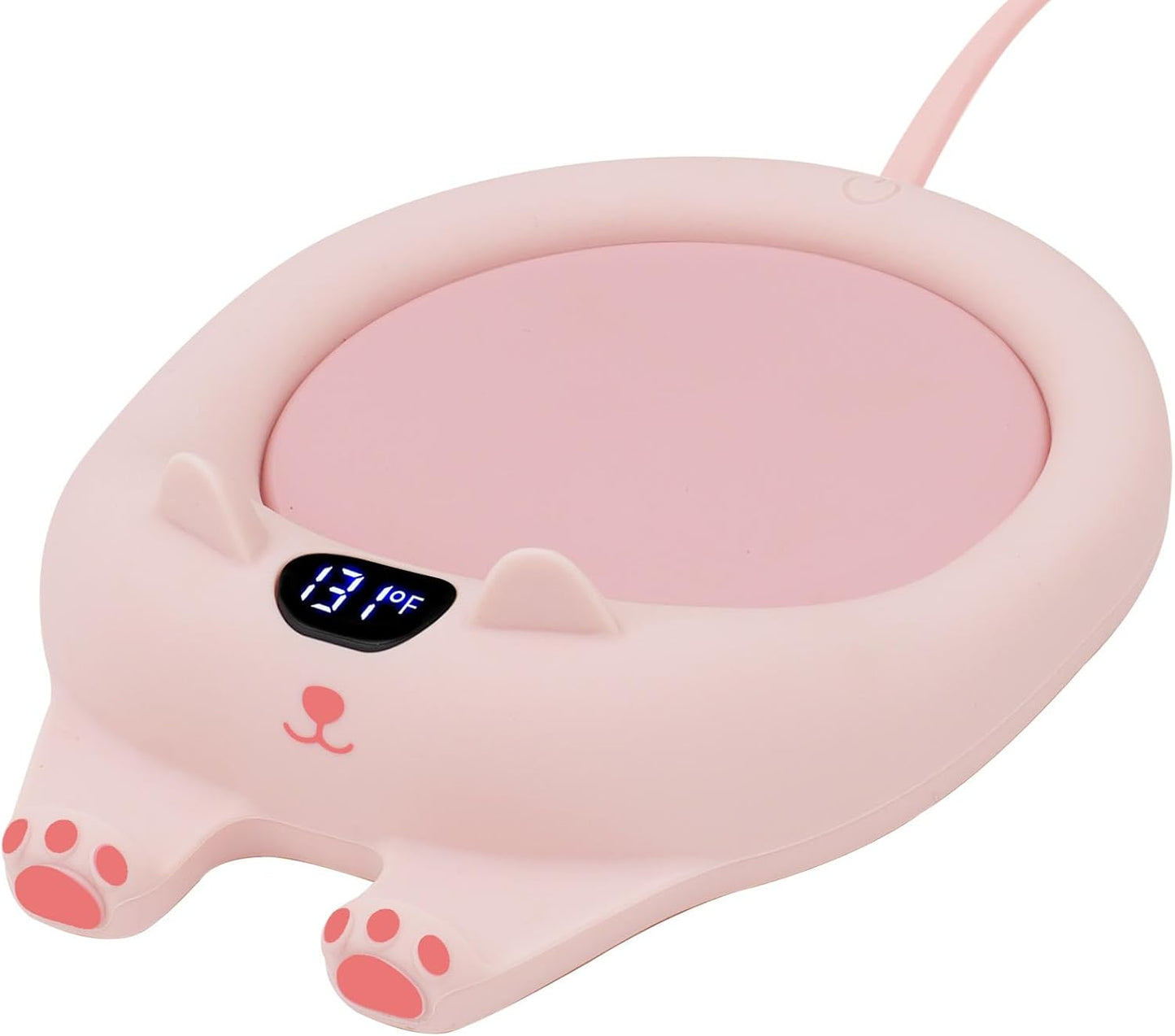 ☕ Coffee Mug Warmer & 🐱 Cute Cat Mug Gift Set – 🔥 Auto Shut-Off Desk Warmer with 3 Heat Settings – 🕯 Beverage & Candle Warmer – 🎁 Perfect Christmas or Birthday Gift for Cat Lovers & Coffee Fans 🎄