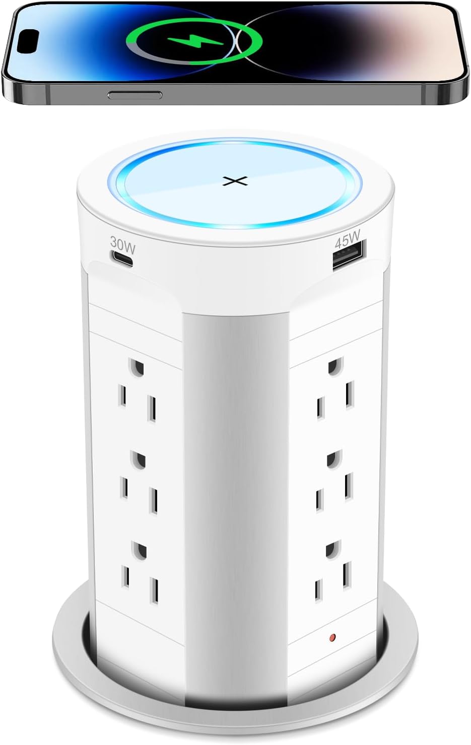 ⚡️ 4-Inch Pop-Up Outlet for Countertops 🏠 | 17-in-1 Power Hub 🔌 w/ 45W USB ⚙️ 15W Wireless Charger 📱 12 Outlets + 4 USB Ports 🔋 Tamper-Resistant 🛡️ – Perfect for Home, Office & Kitchen 🍳🖥️
