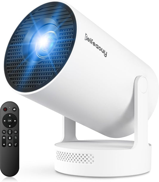 🎬 Mini 4K Smart Projector with WiFi & Bluetooth 5.4 🔥 | Netflix Certified 🍿 Android 11 📱 Voice Control 🎙️ Auto Keystone 🔧 Air Mouse Remote 🕹️ – Home Cinema & Bedroom Magic (HY300Plus)