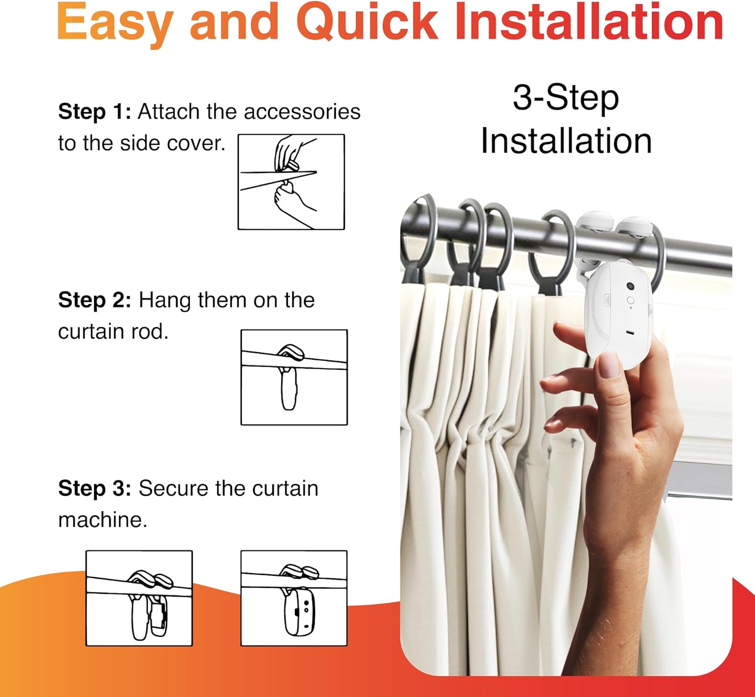 🏠 Smart Automatic Curtain Opener – Effortless Living at Your Fingertips! 📱 | Remote Control Curtain Motor for Home | Smooth, Silent & Hands-Free Convenience ✨