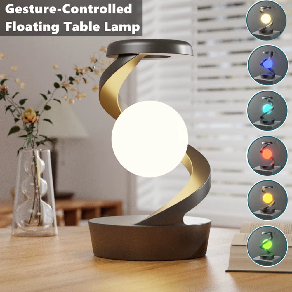 🌕 Mesmerizing Floating Moon Lamp – 3D Levitating LED Ball ✨ | Spins in Air 💫 | RGB Colors 🌈 | Wireless Phone Charger ⚡ | The Ultimate Table Lamp Vibe 🛋